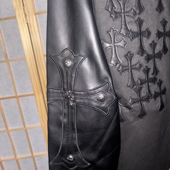 Chrome Black Embroidered Men's Jacket - Picture 3 of 4